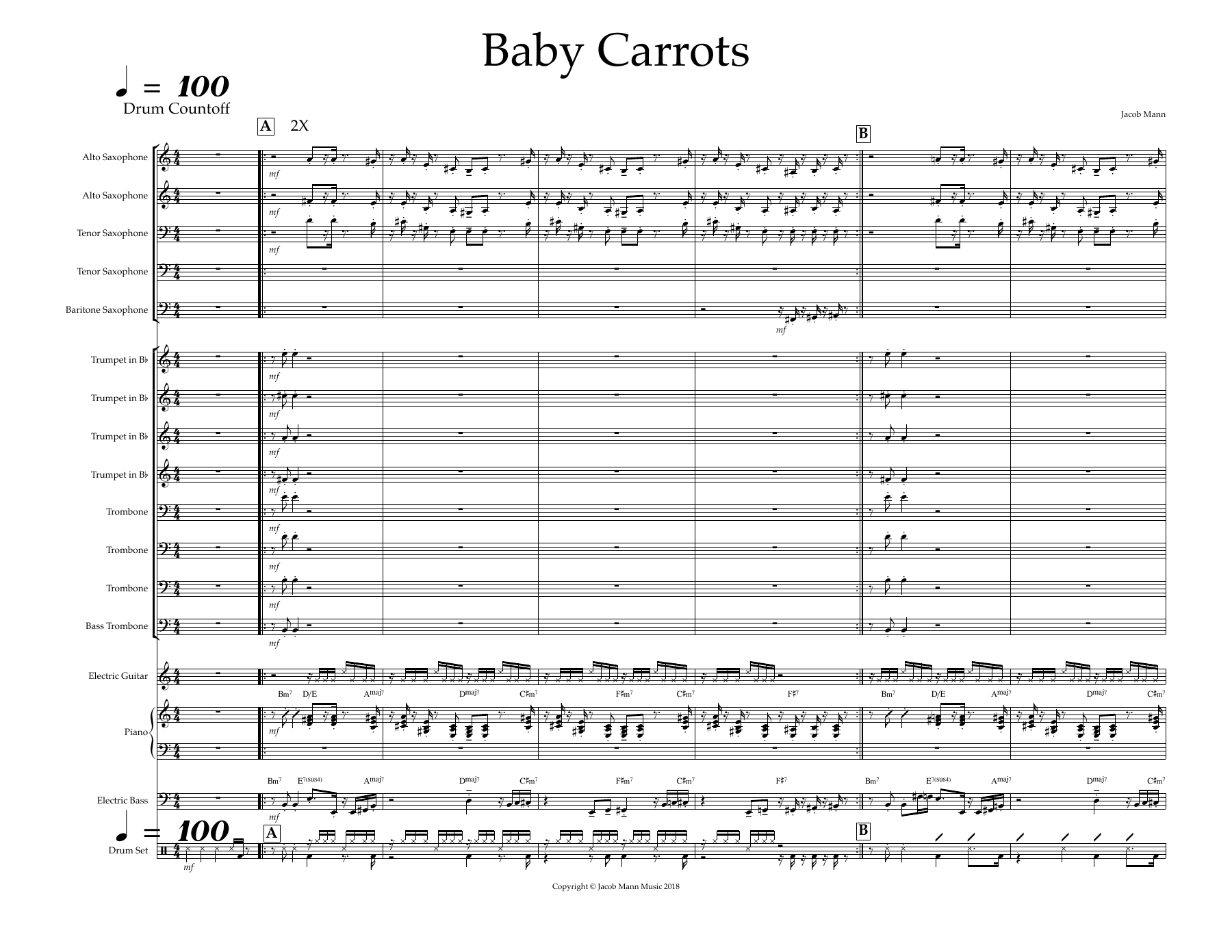 Baby Carrots — sheet music preview