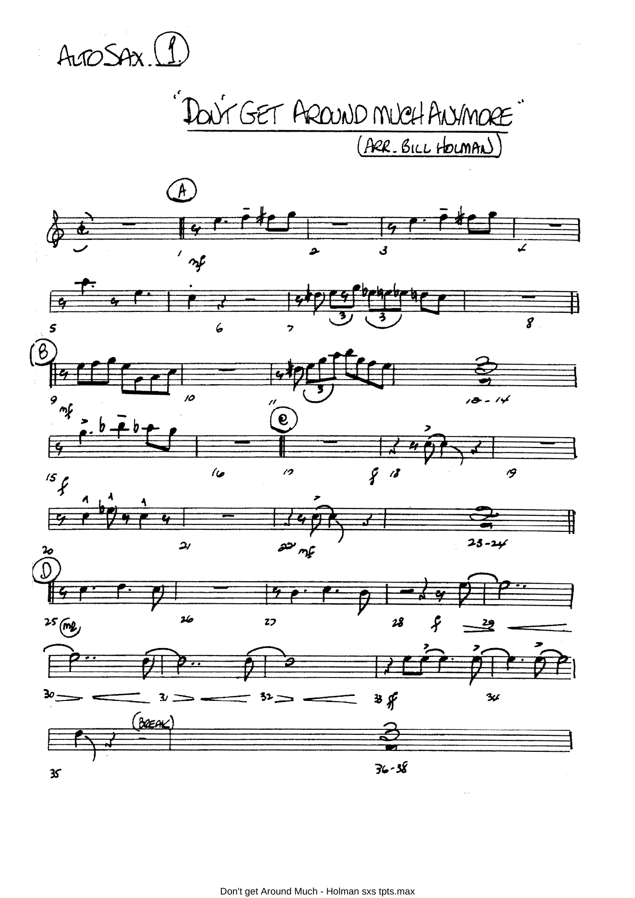 Don't Get Around Much Anymore — sheet music preview