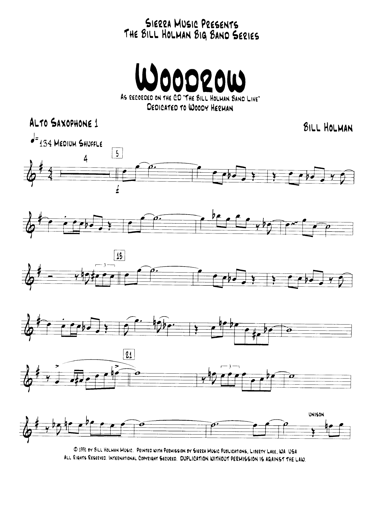 Woodrow — sheet music preview