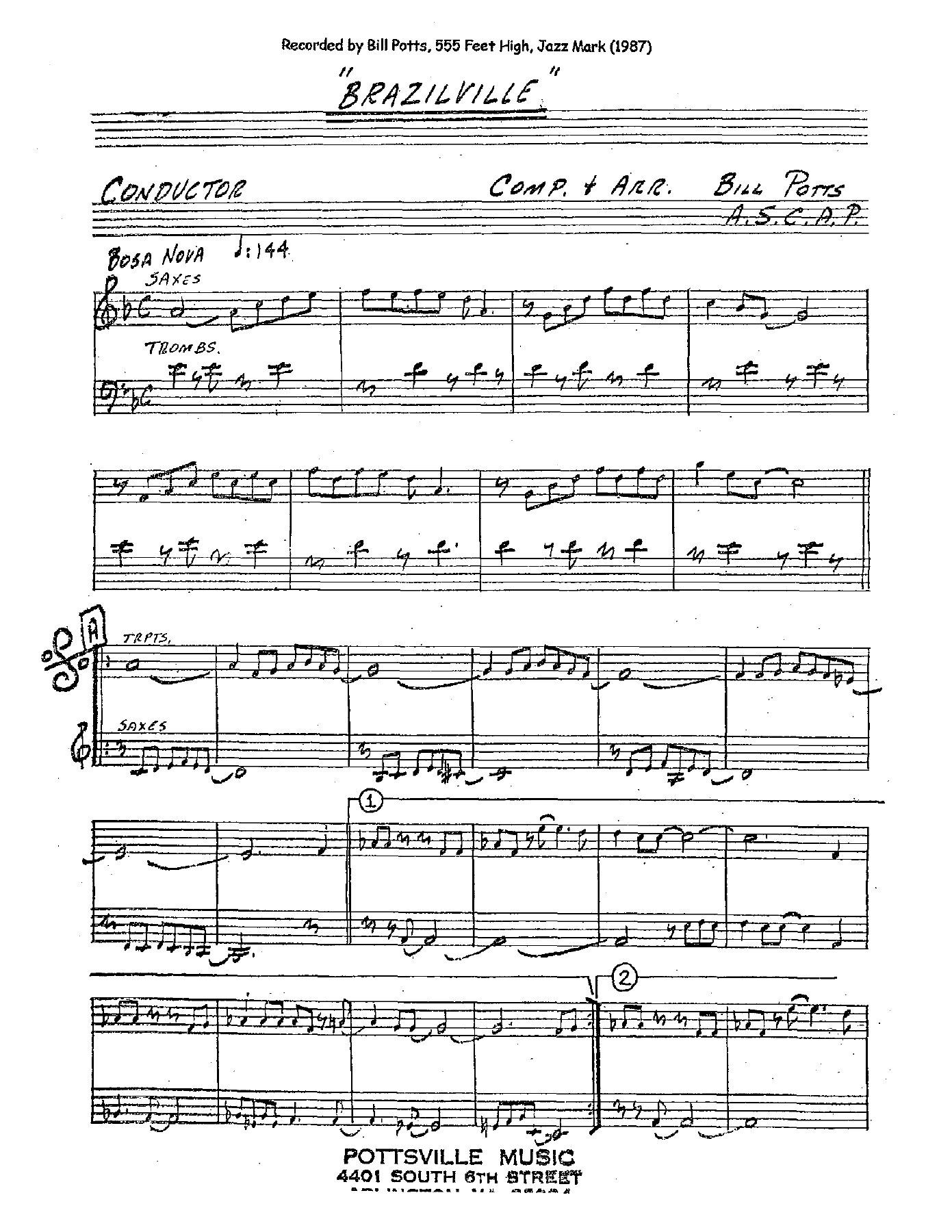 Brazilville — sheet music preview