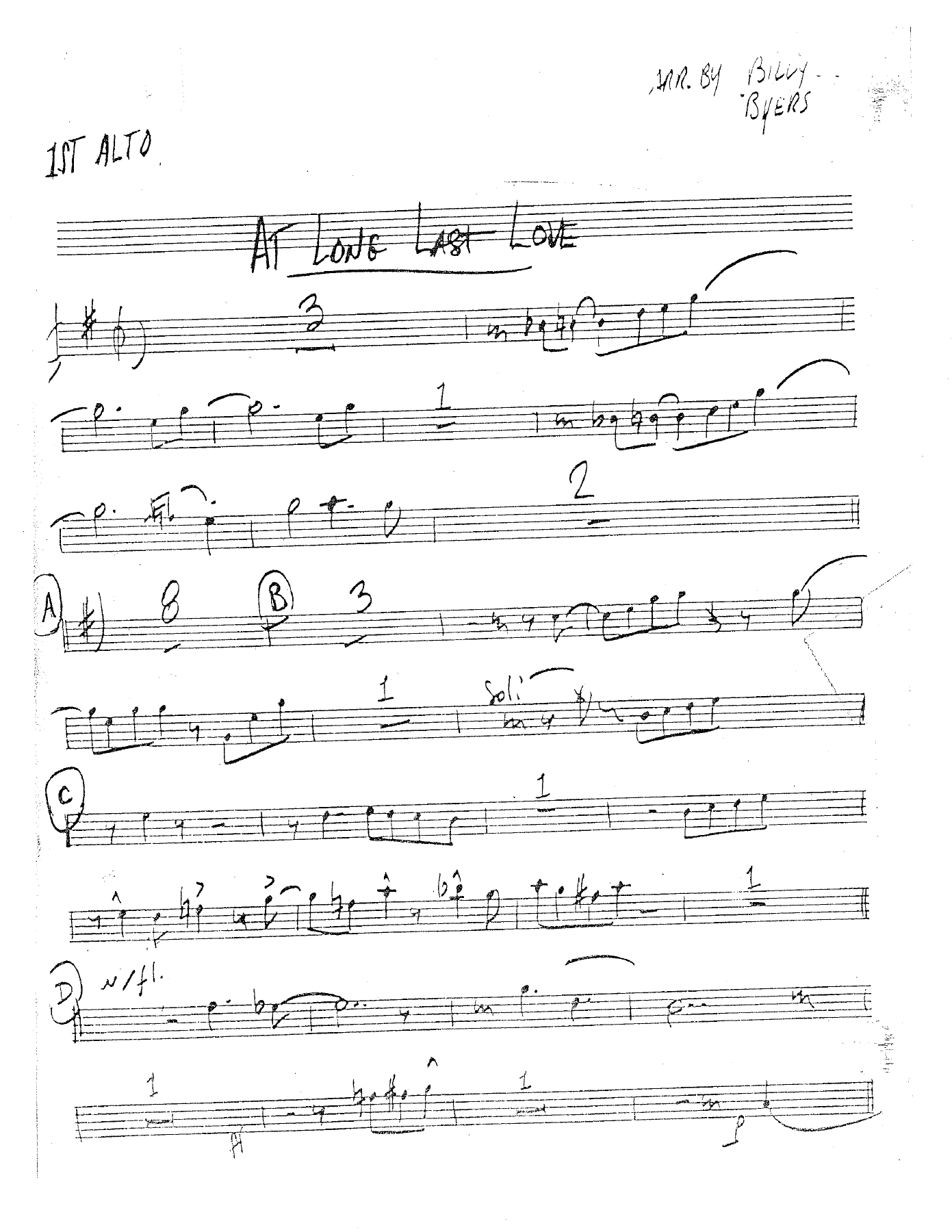 At Long Last Love — sheet music preview