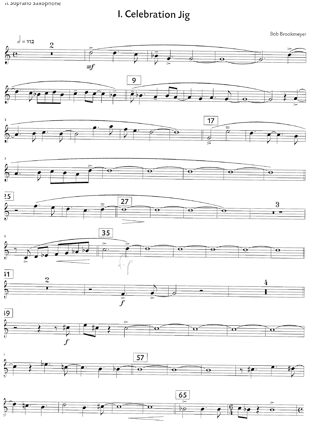 Celebration Jig — Big Band sheet music by B.Brookmeyer | Jazz Standard