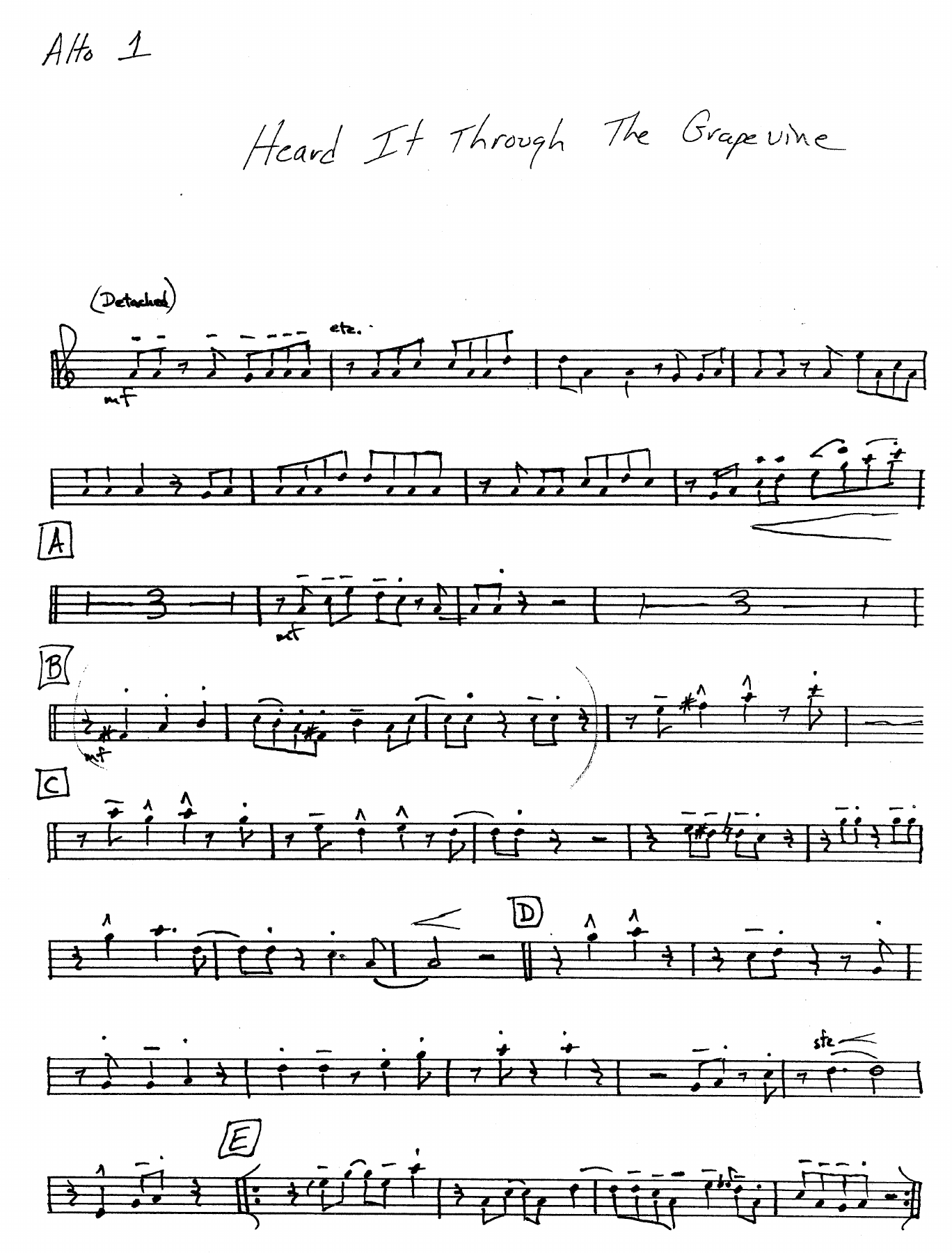 I Heard It Through The Grapevine — sheet music preview