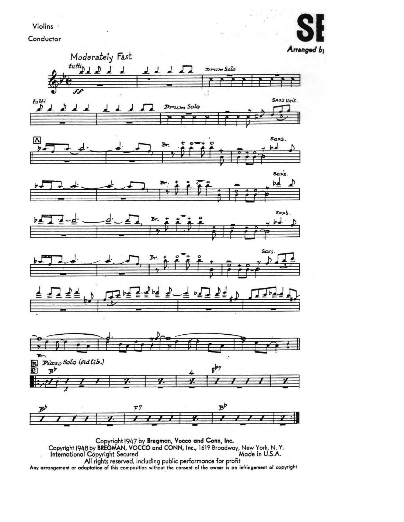 Seventh Avenue Express — sheet music preview