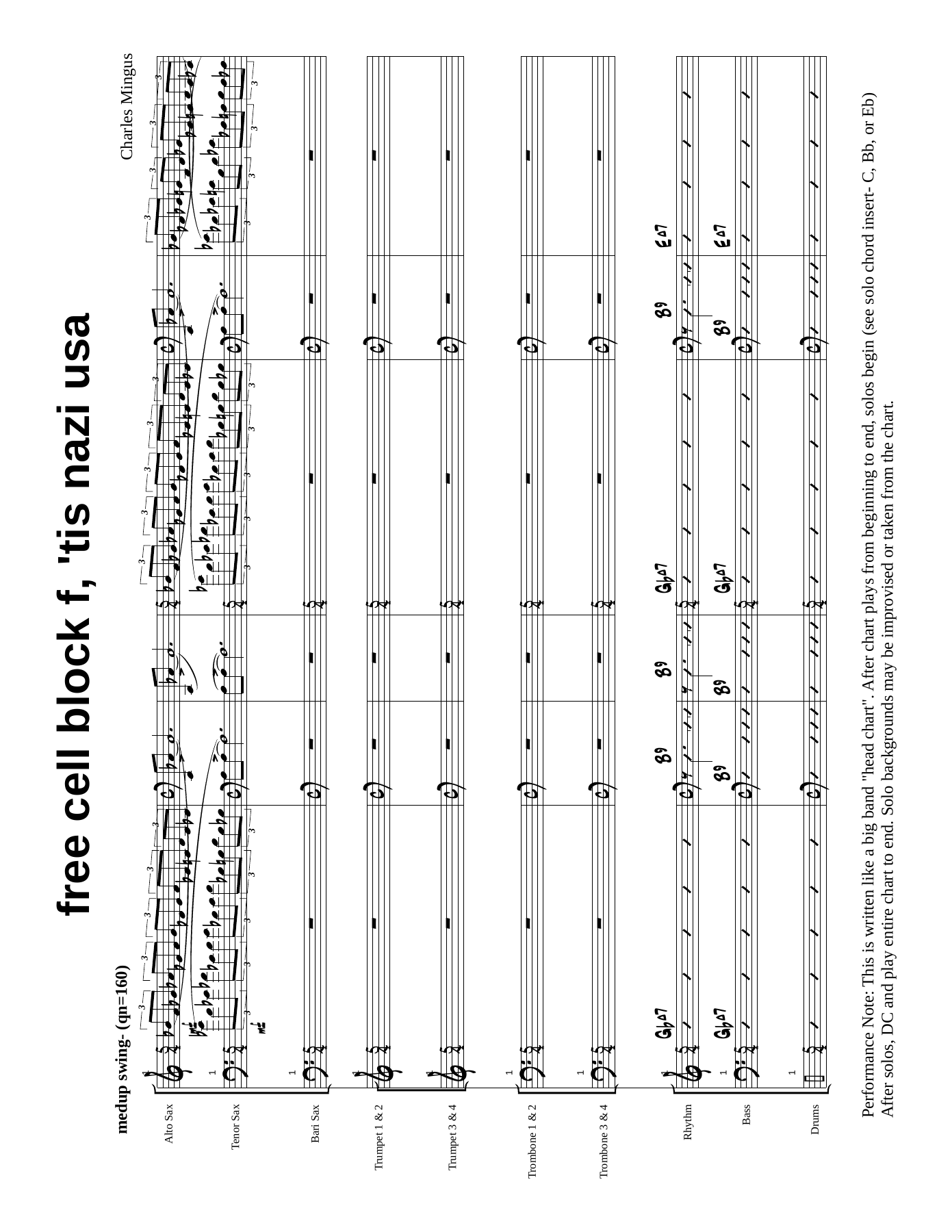 Free Cell Block F Tiz Nazi USA — sheet music preview