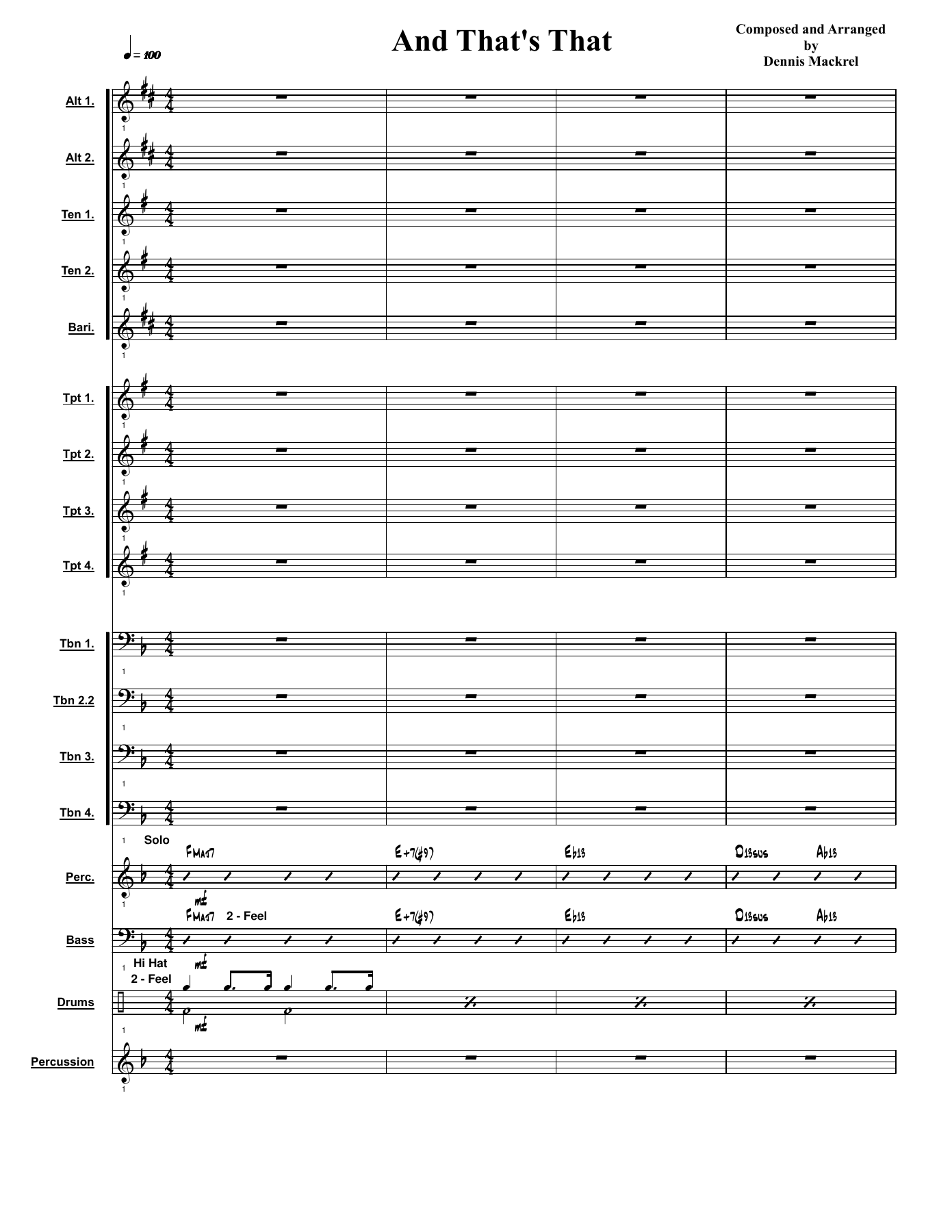 And That's That — sheet music preview