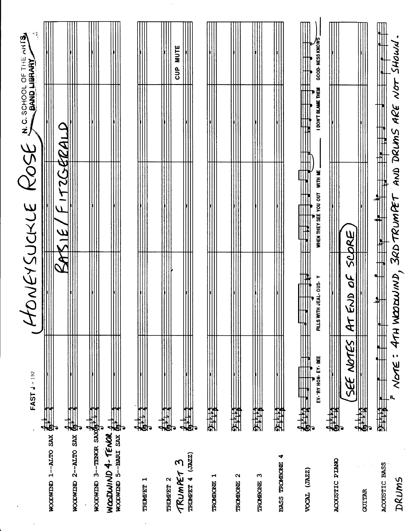 Honeysuckle Rose — sheet music preview
