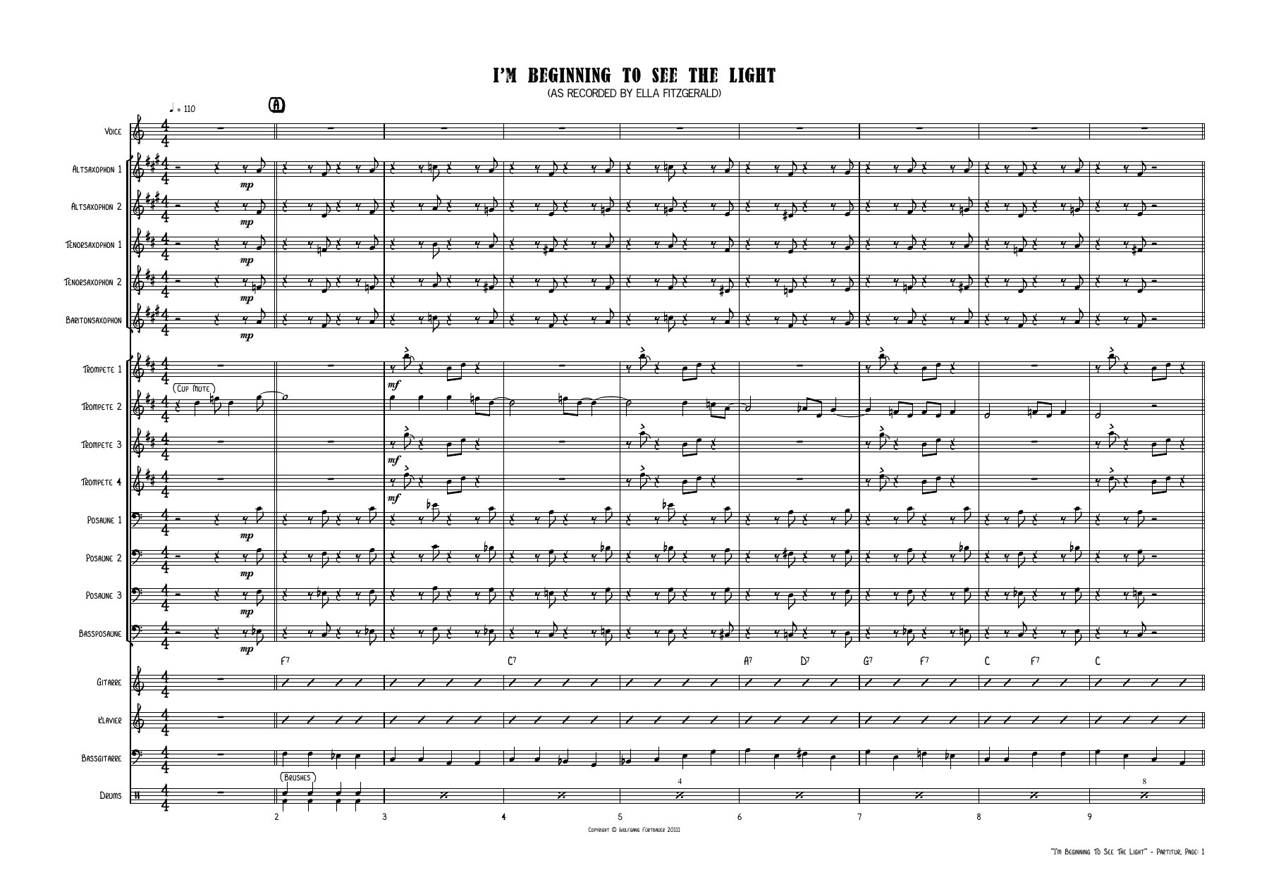 I'm Beginning To See The Light — sheet music preview