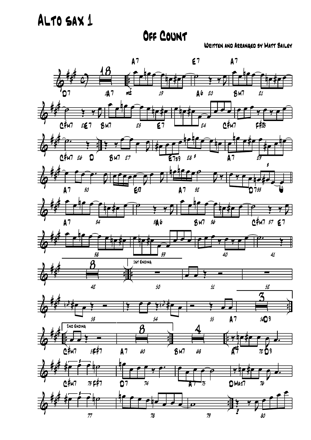 Off Count — sheet music preview