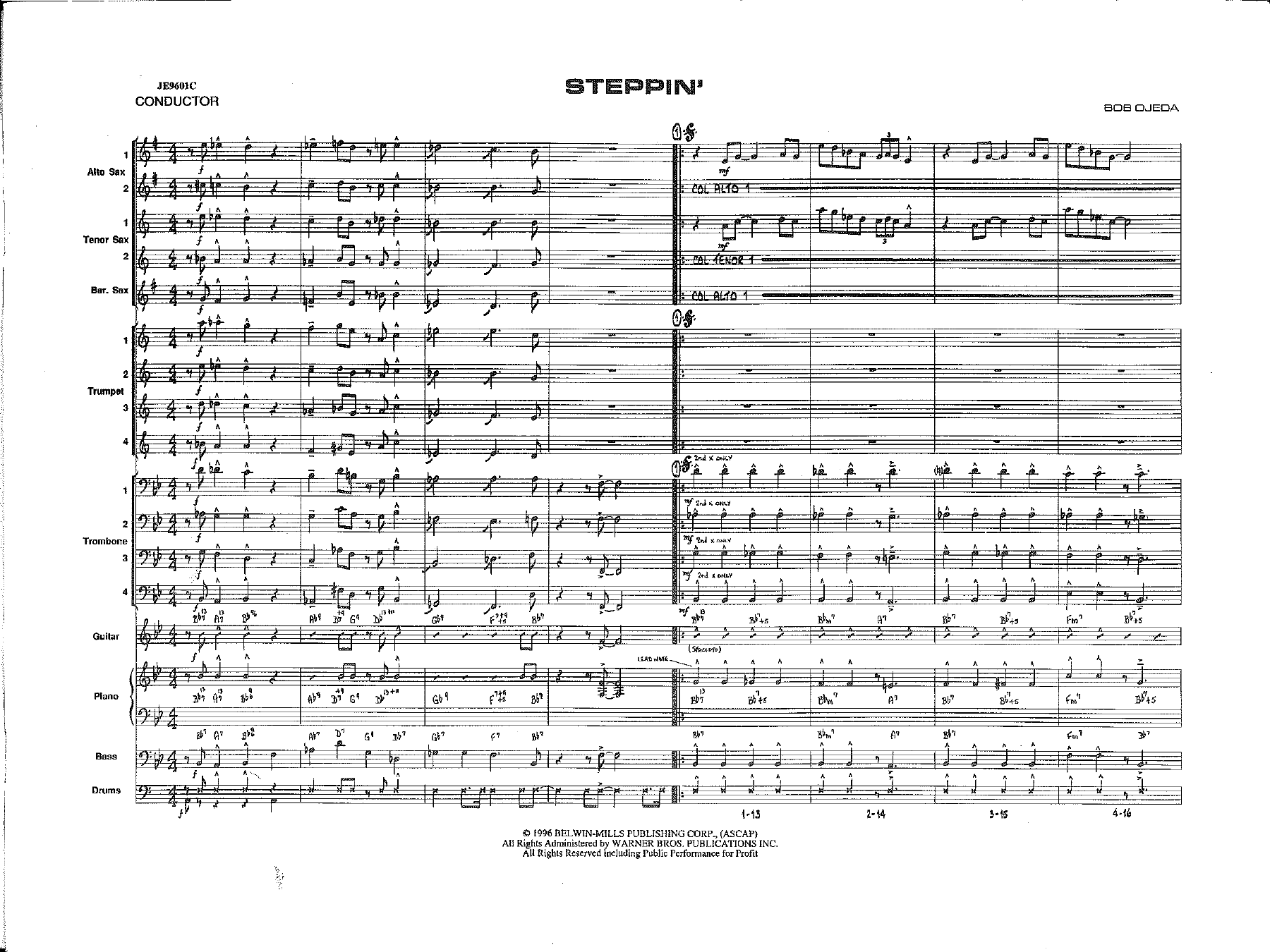 Steppin' (B.Ojeda) C.Basie — sheet music preview