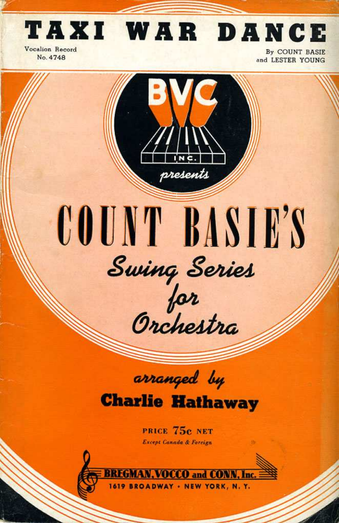 Taxi War Dance (C.Hathaway) C.Basie — sheet music preview
