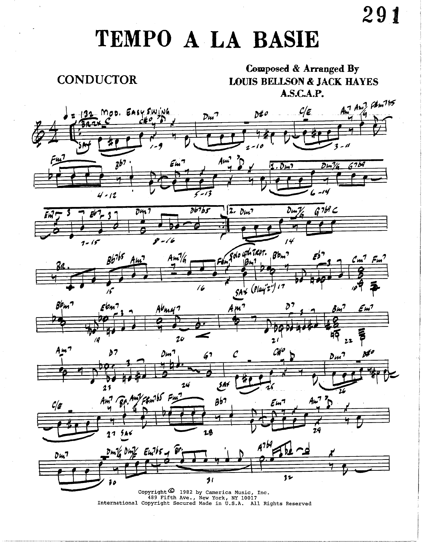 Tempo A La Basie — sheet music preview