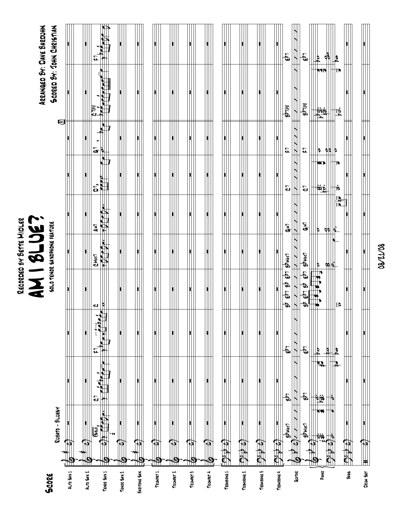 Am I Blue — sheet music preview