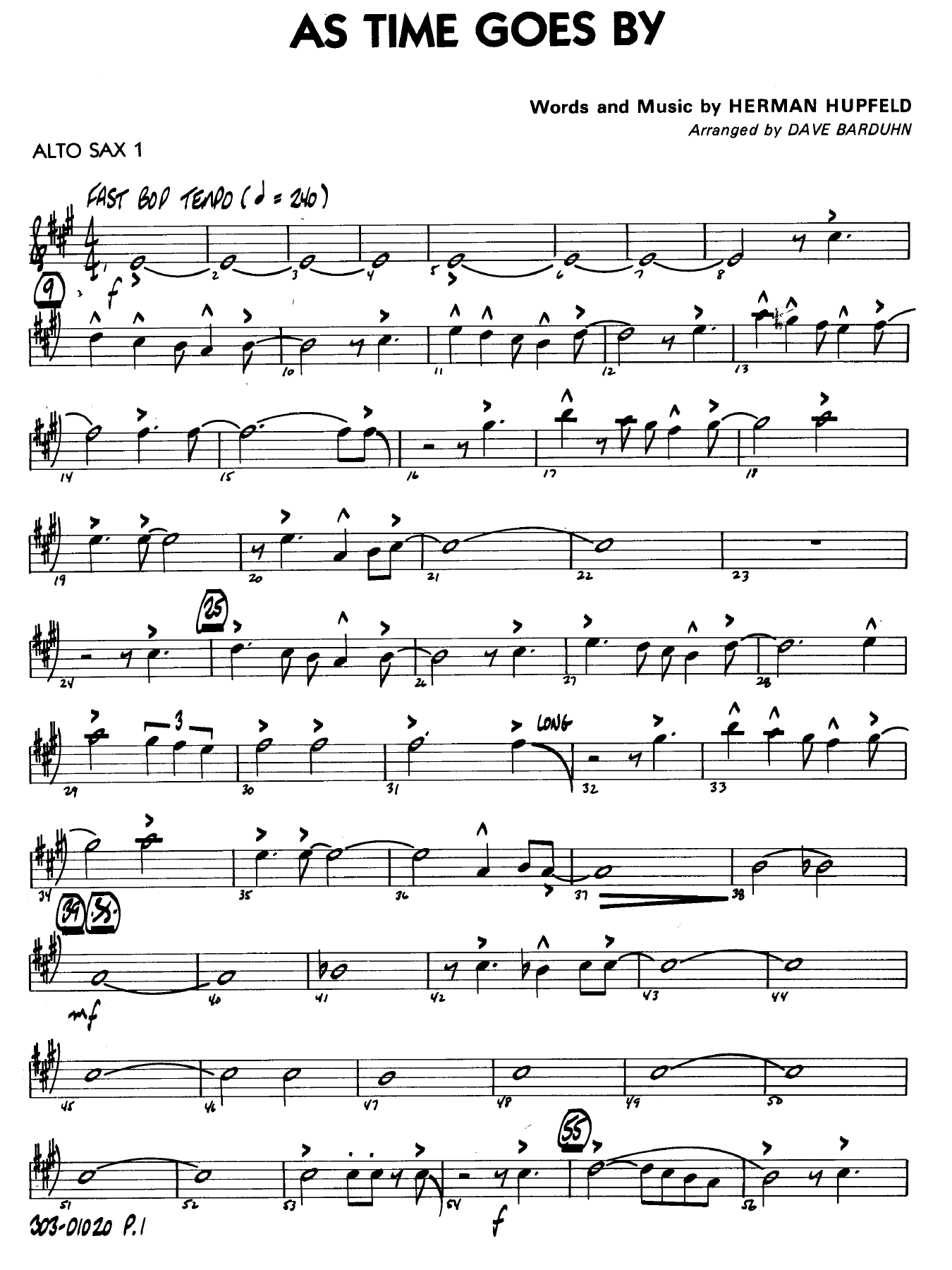 As Time Goes By — sheet music preview