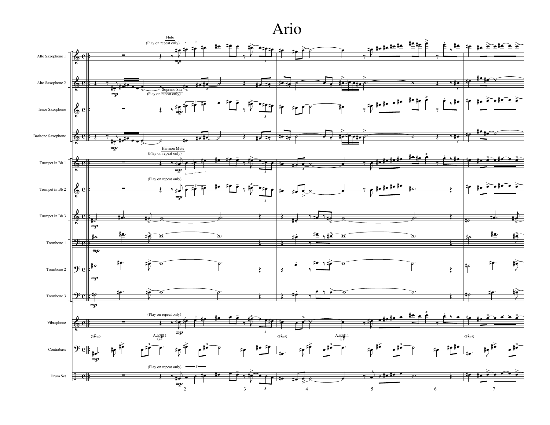 Ario — sheet music preview