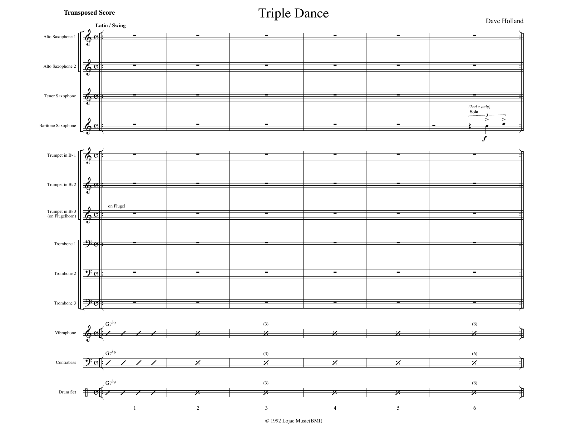 Triple Dance — sheet music preview