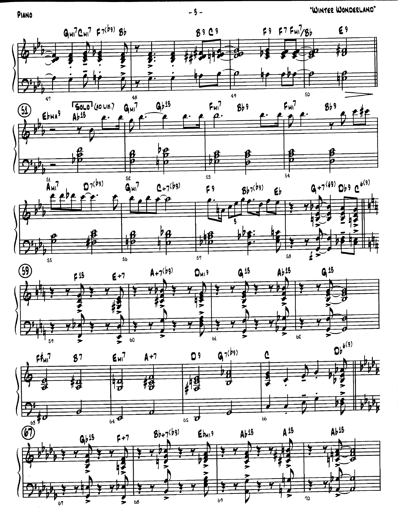 A Winter Wonderland — sheet music preview