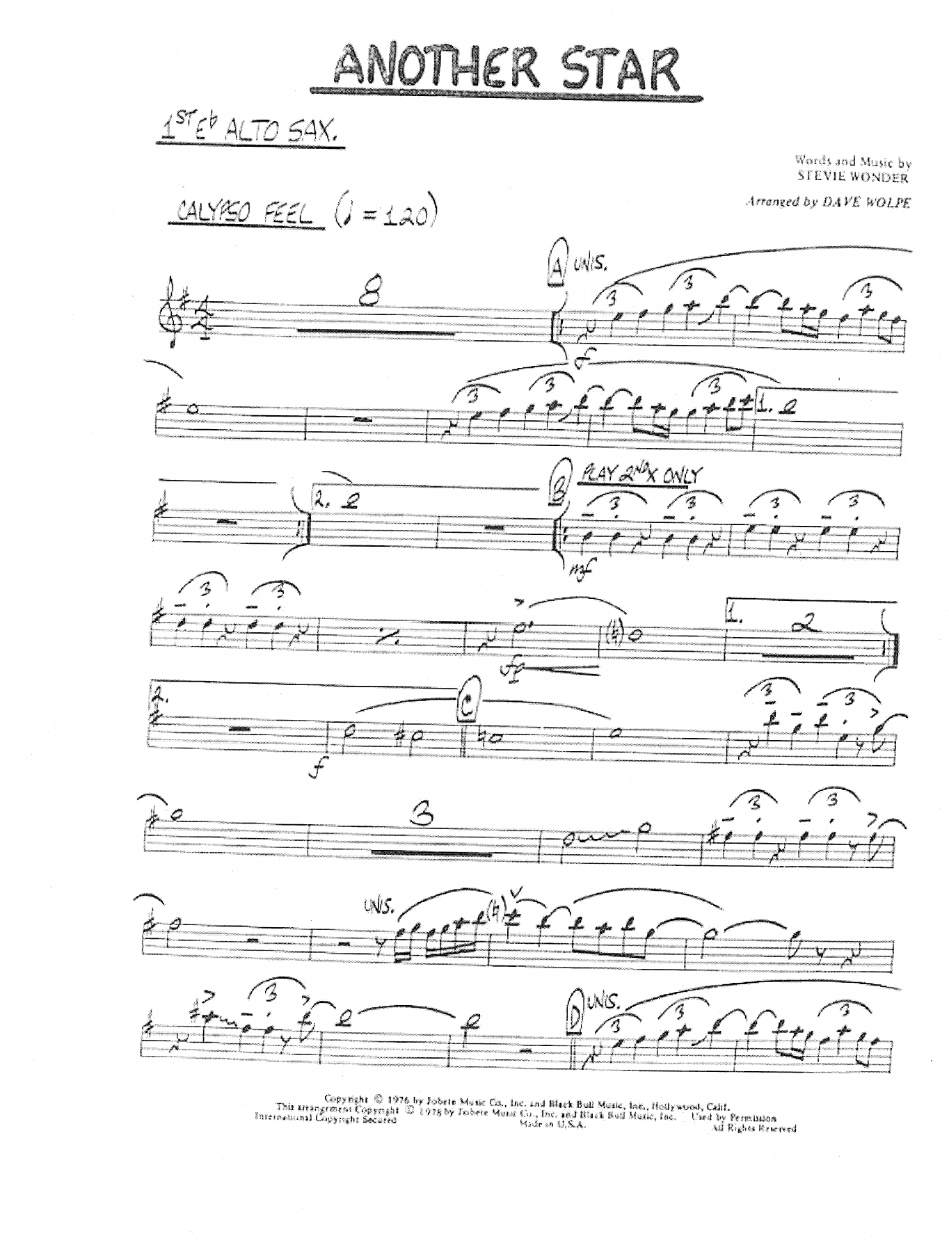 Another Star — sheet music preview