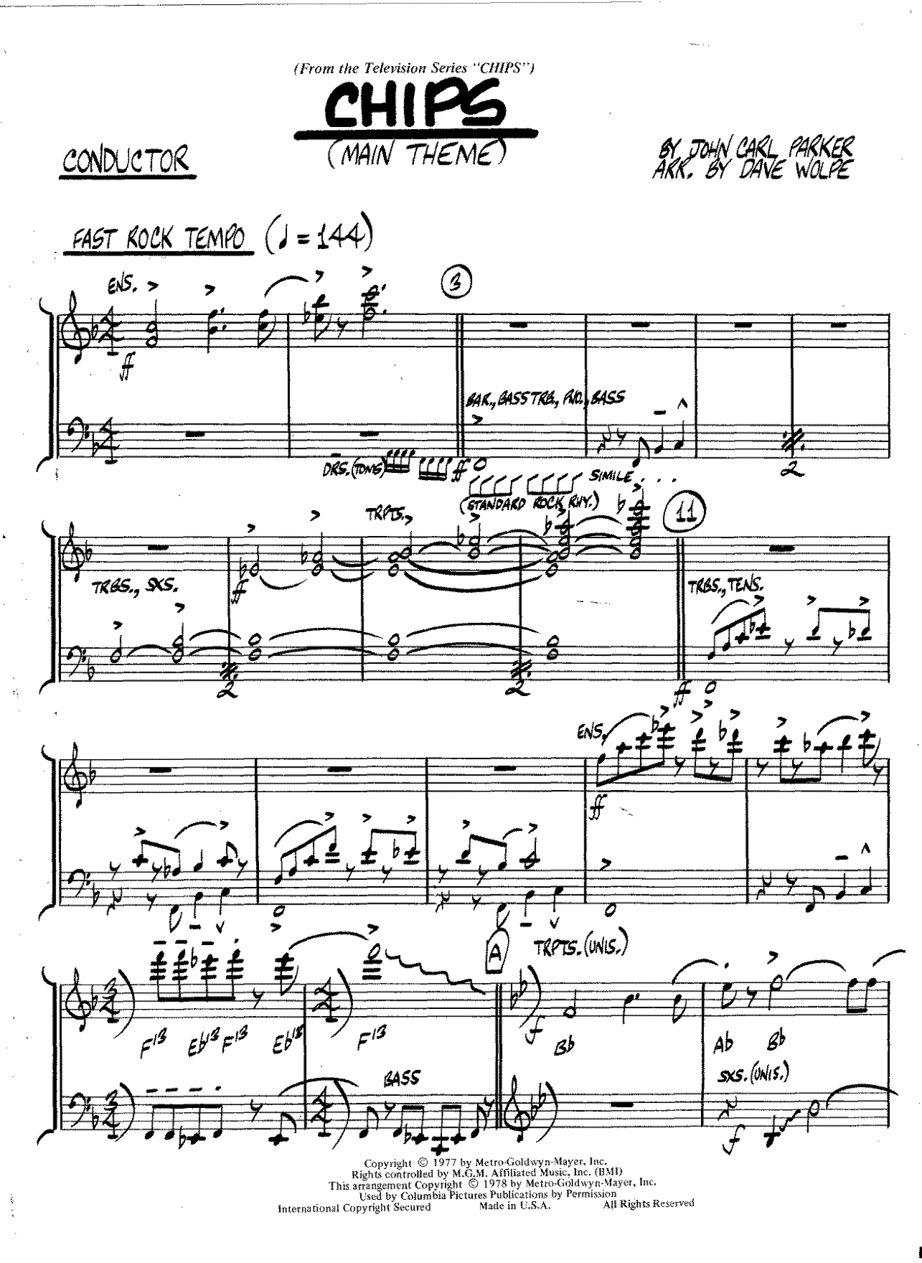 Chips — sheet music preview