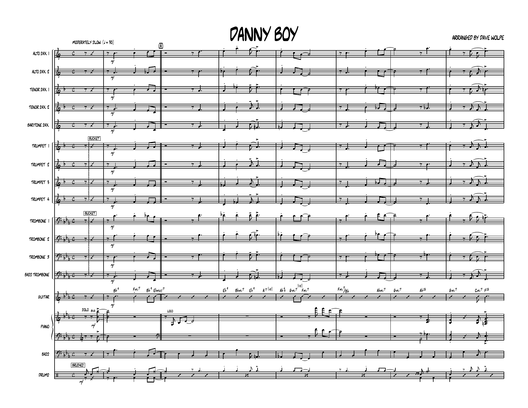 Danny Boy — sheet music preview