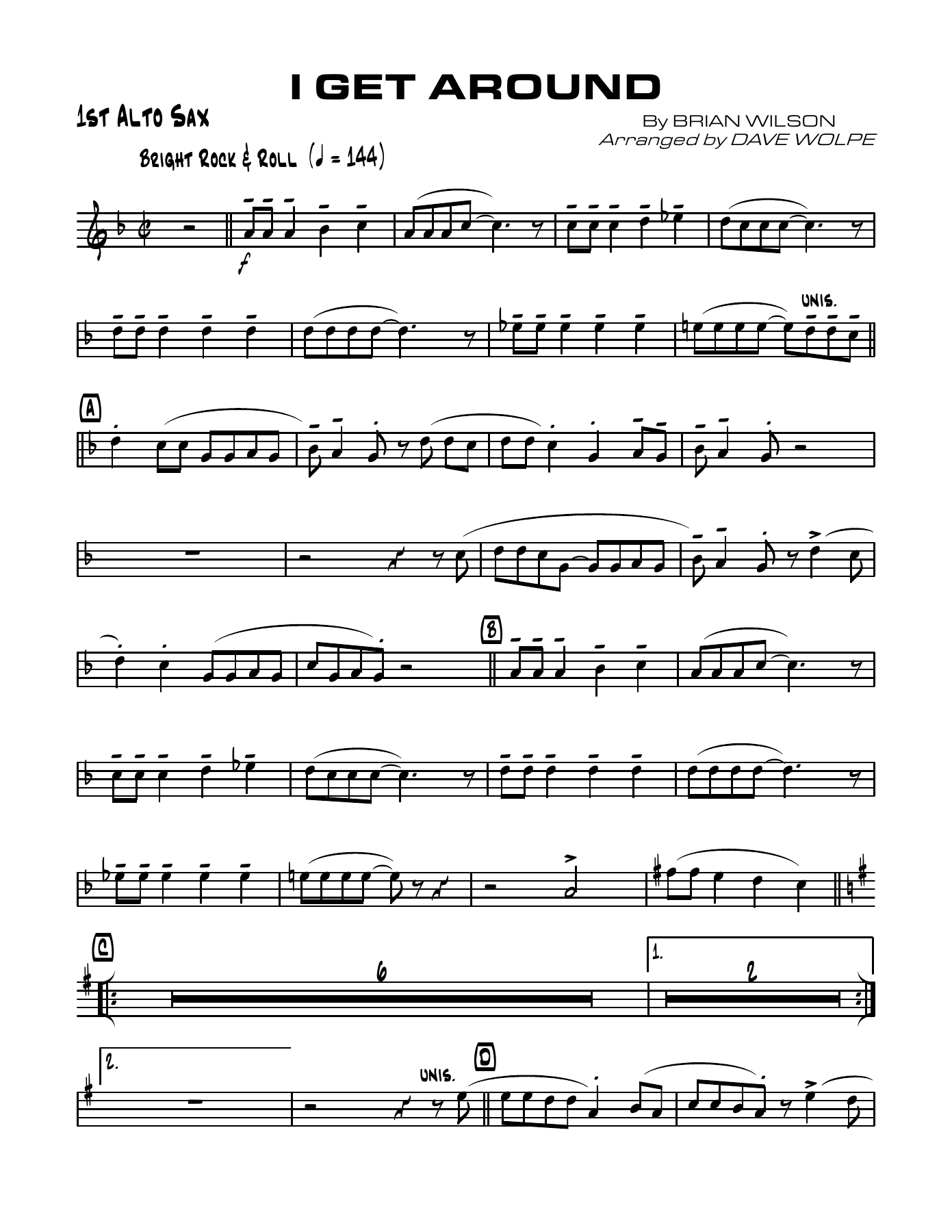 I Get Around (D.Wolpe) Rock & Roll — sheet music preview