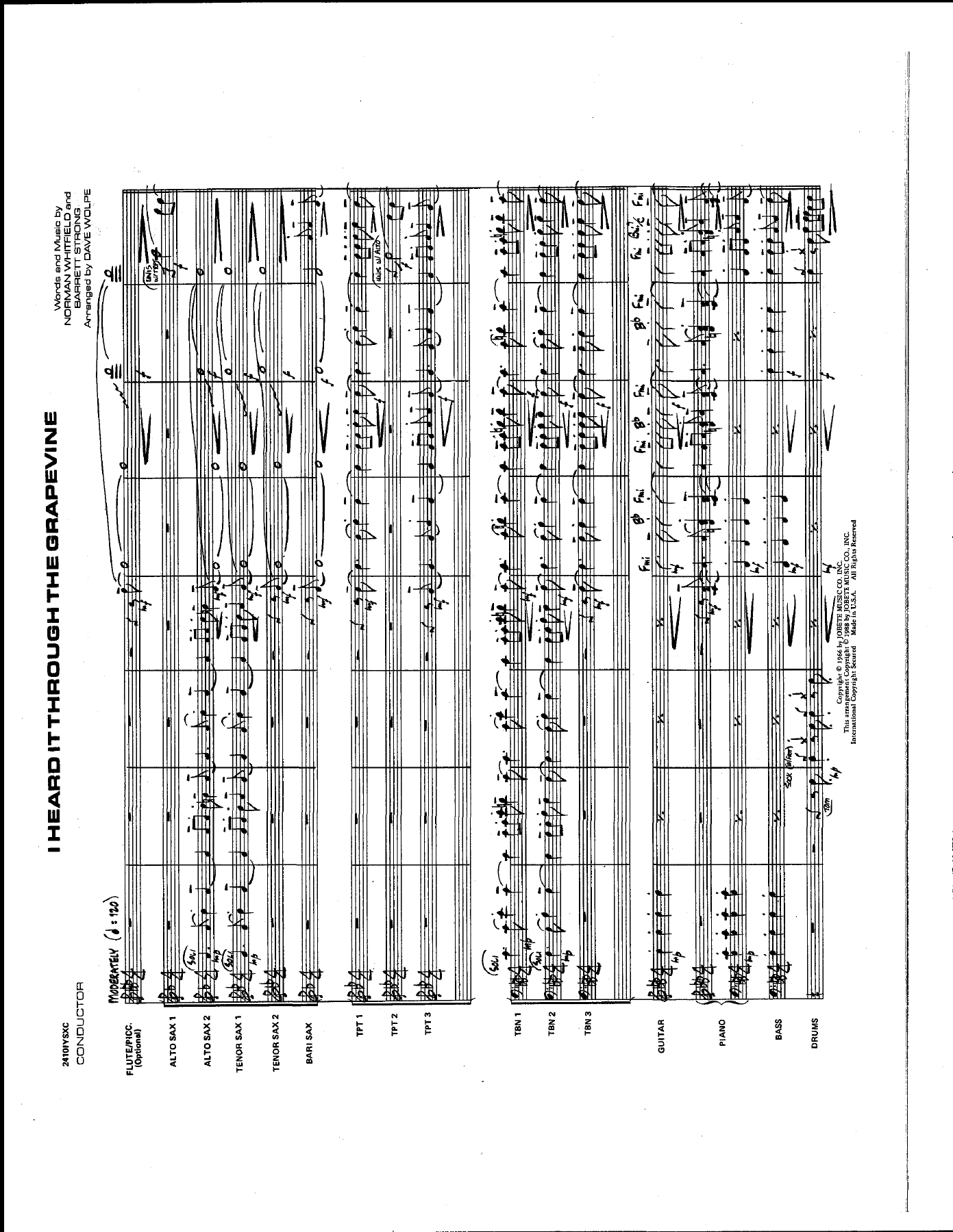 I Heard It Through The Grapevine — sheet music preview