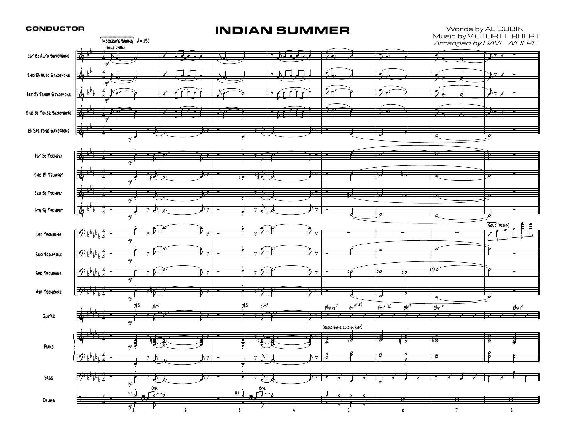 Indian Summer — sheet music preview