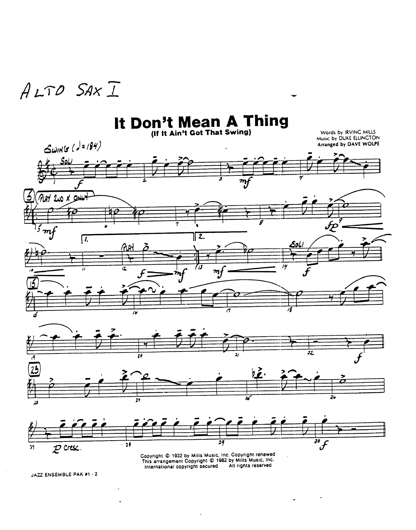 It Don't Mean A Thing (D.Wolpe) 35 — sheet music preview