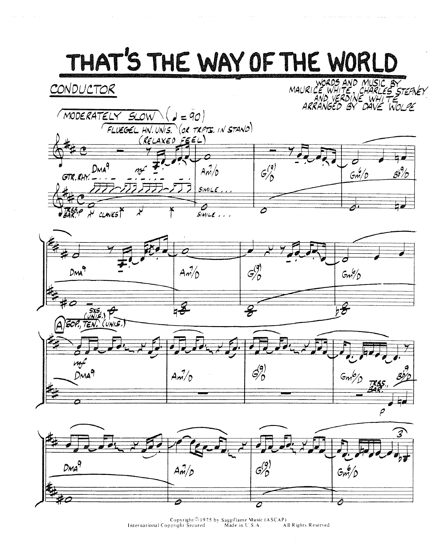 That's The Way Of The World — sheet music preview