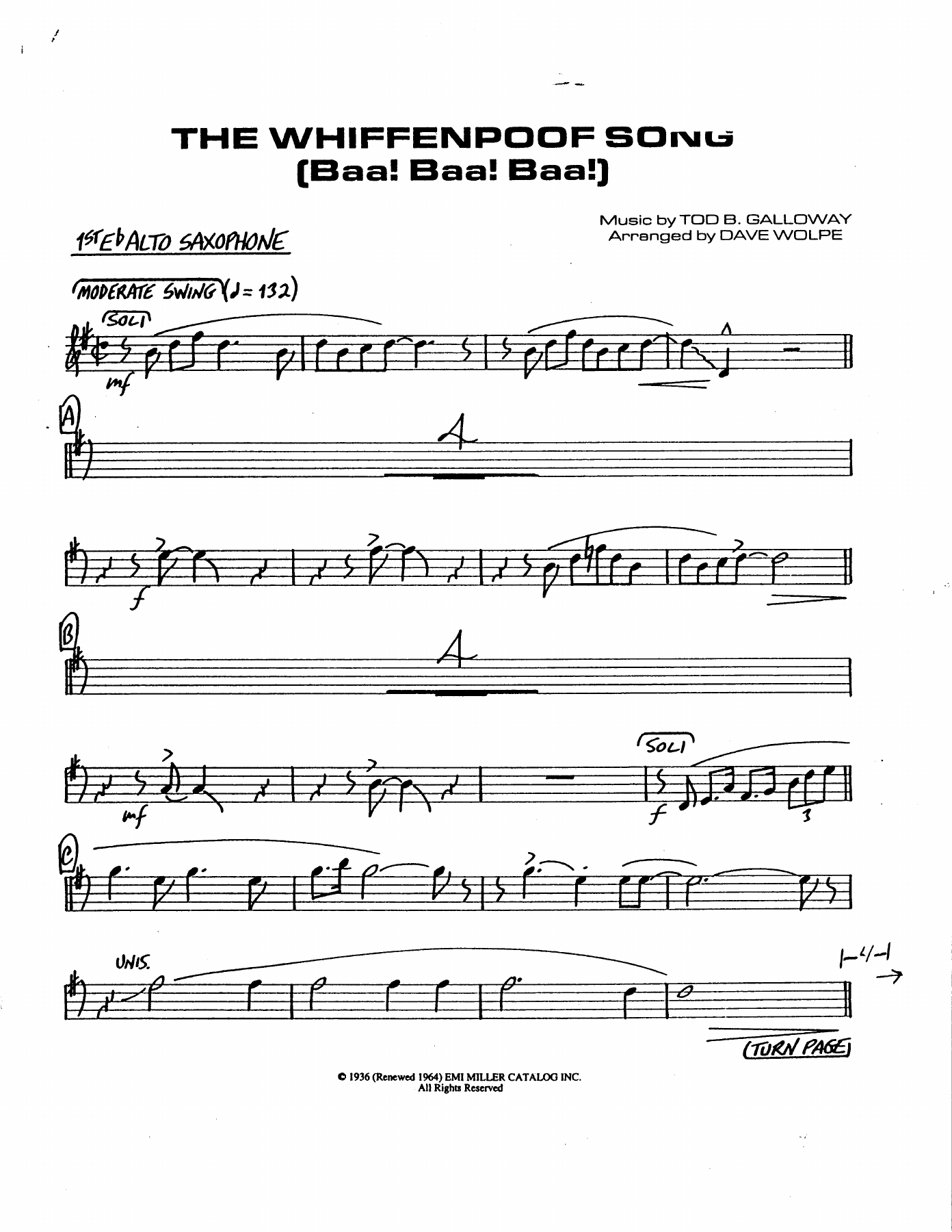 The Whiffenpoof Song — sheet music preview