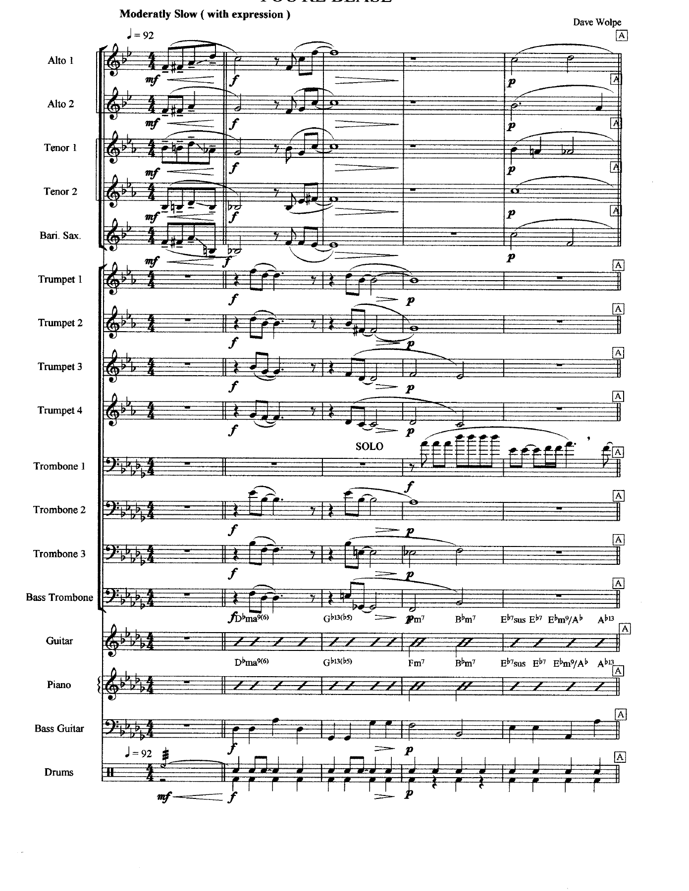 You're Blase — sheet music preview