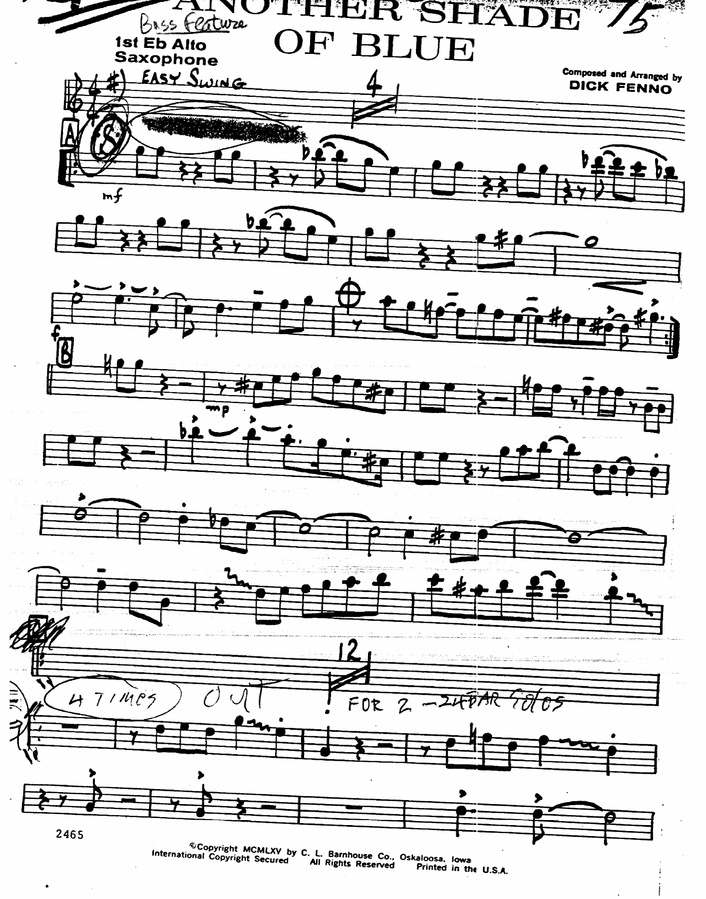 Another Shade Of Blue — sheet music preview