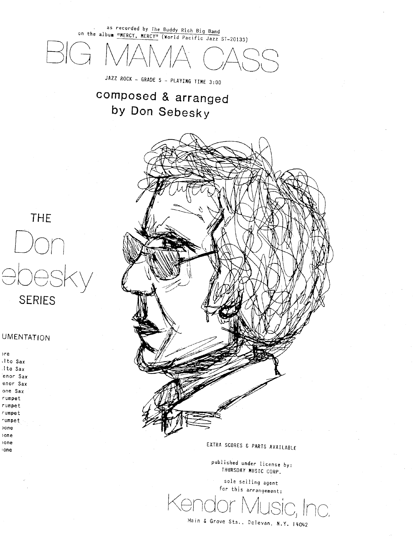 Big Mama Cass (D.Sebesky) B.Rich — sheet music preview