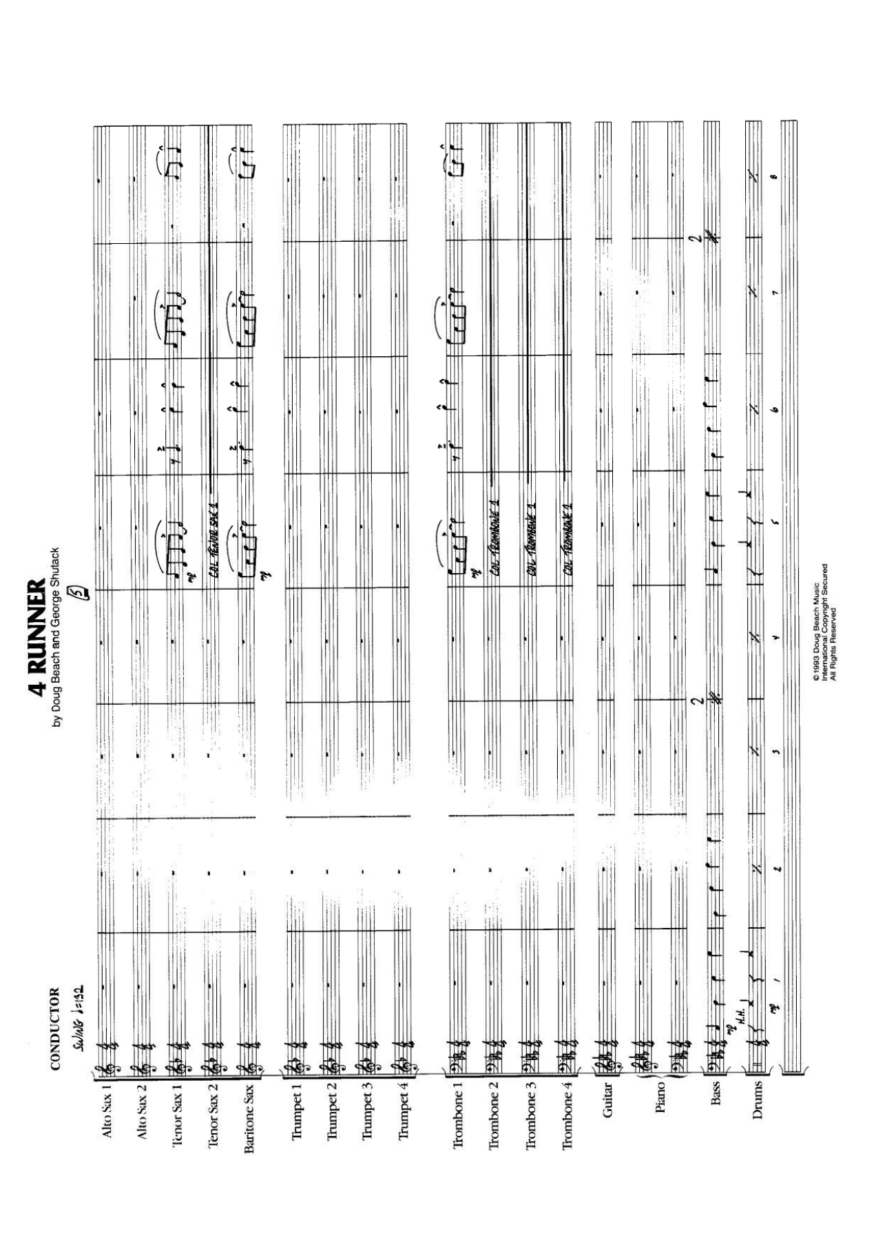 4 Runner — sheet music preview