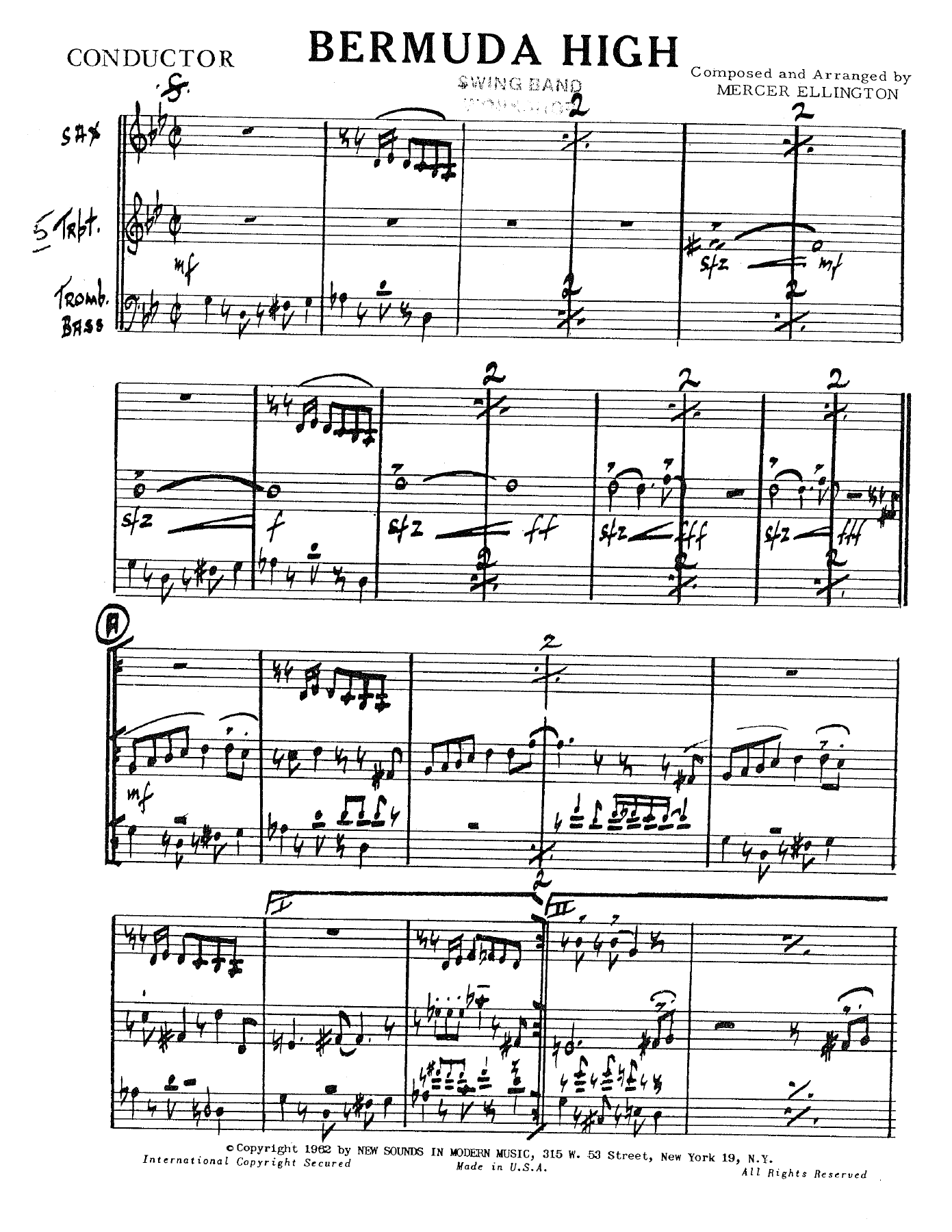 Bermuda High — sheet music preview
