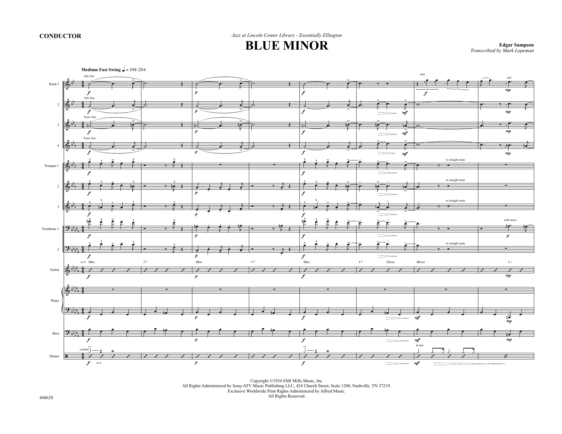 Blue Minor — sheet music preview