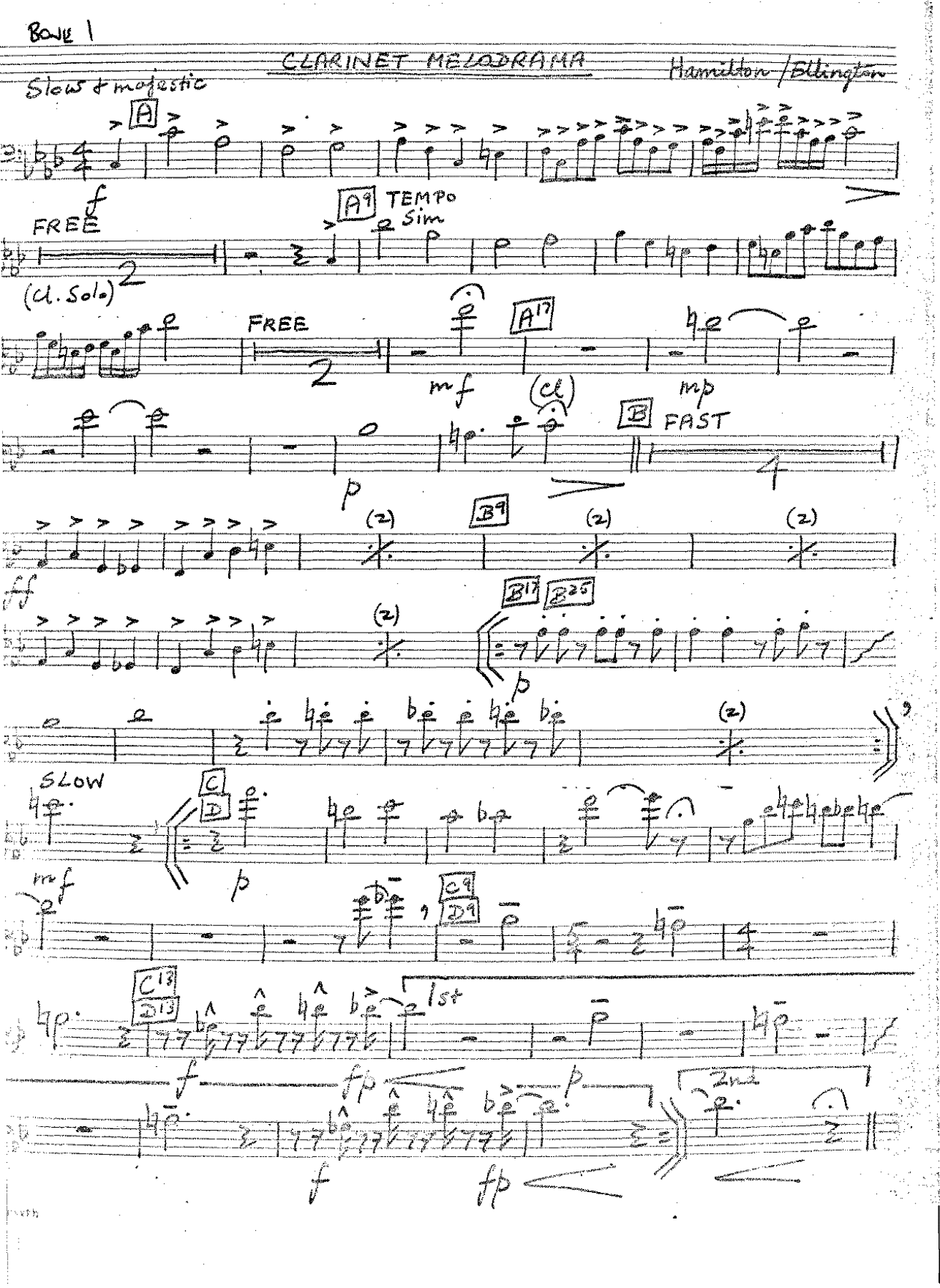 Clarinet Melodrama — sheet music preview