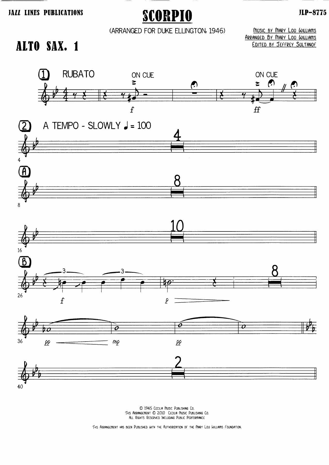 Scorpio 1946 (D.Ellington) — sheet music preview