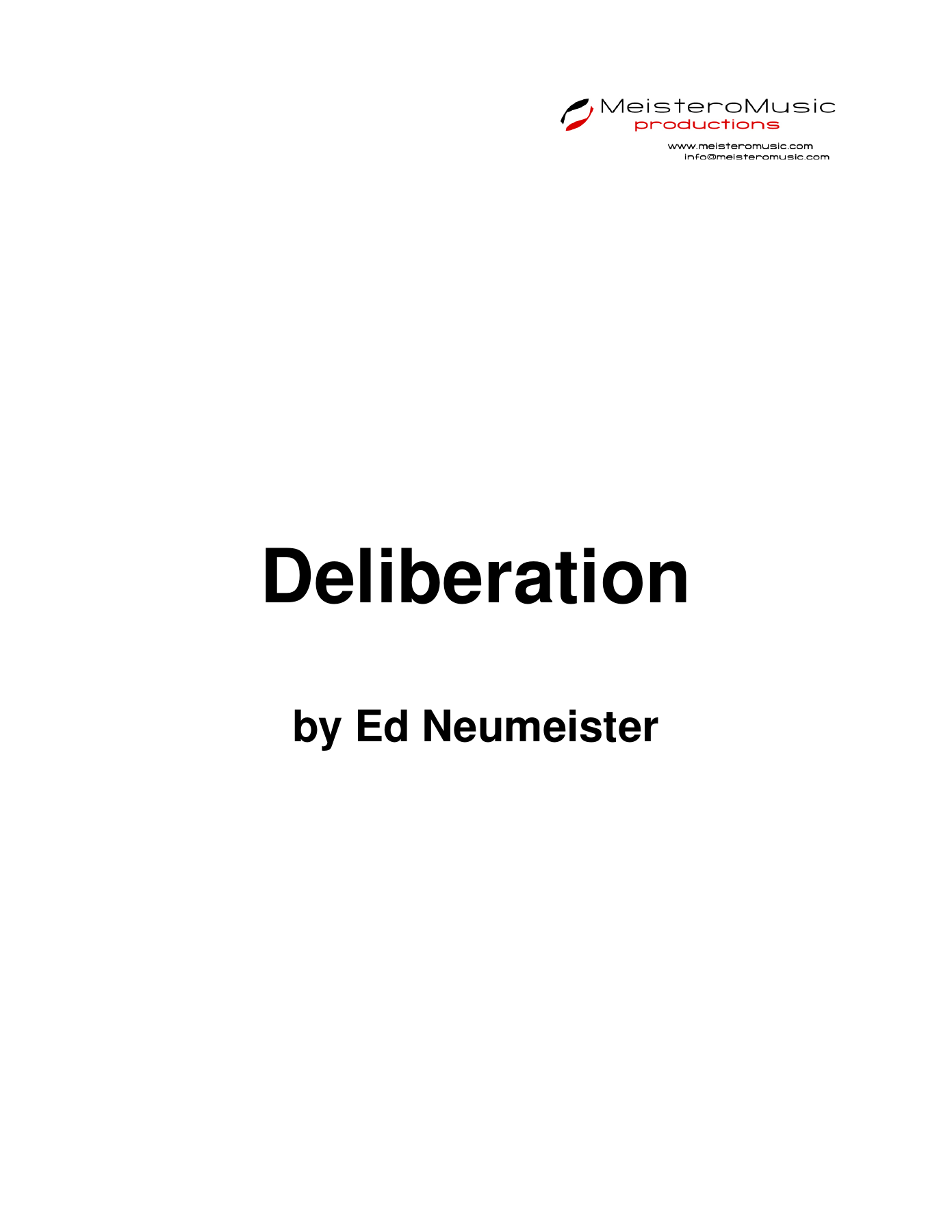 Deliberation — sheet music preview