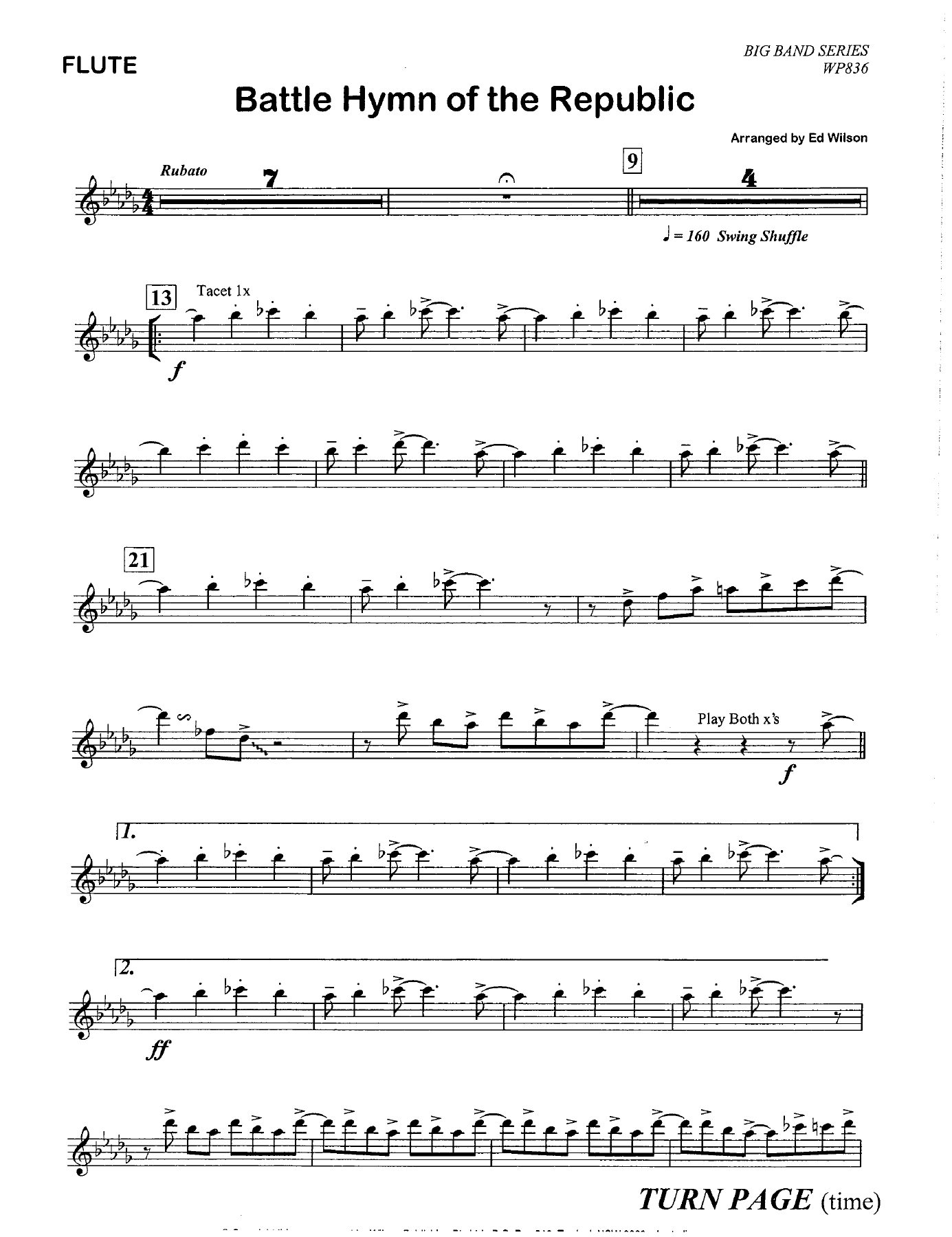 Battle Hymn Of The Republic [Ed Wilson] — sheet music preview