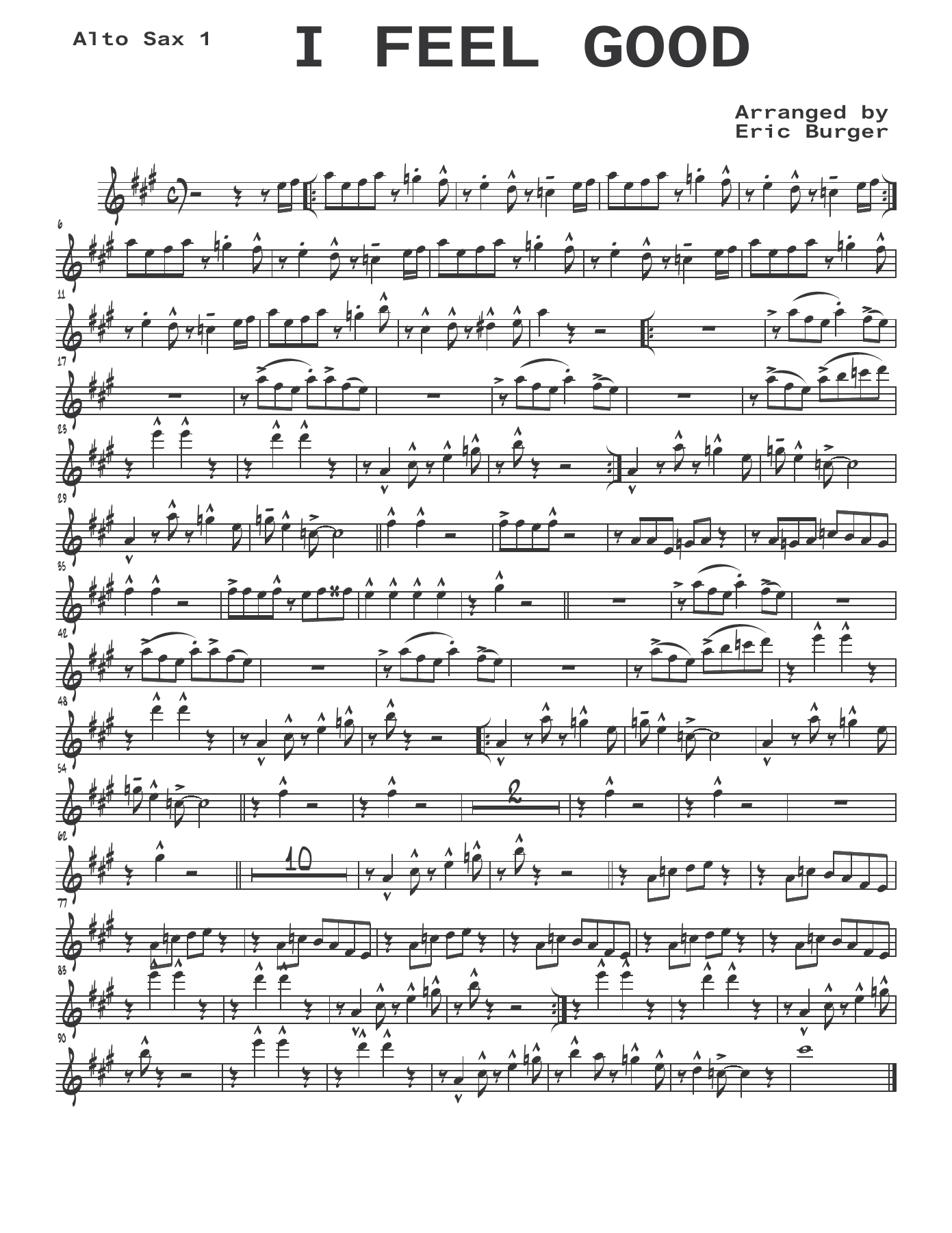 I Feel Good (E.Burger) 40 — sheet music preview