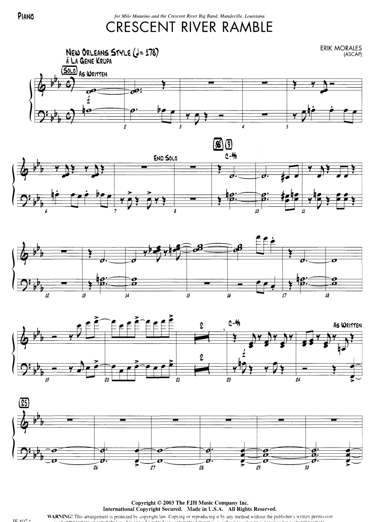 Crescent River Ramble — sheet music preview