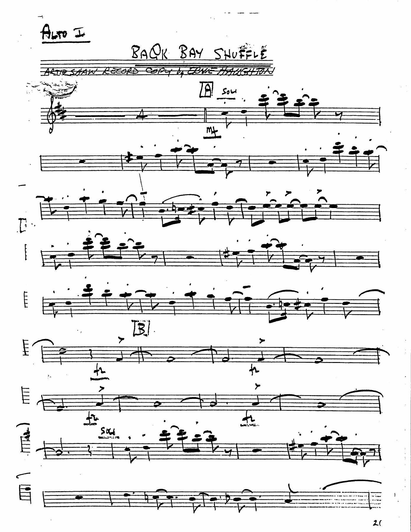 Back Bay Shuffle (E.Houghton) A.Shaw — sheet music preview