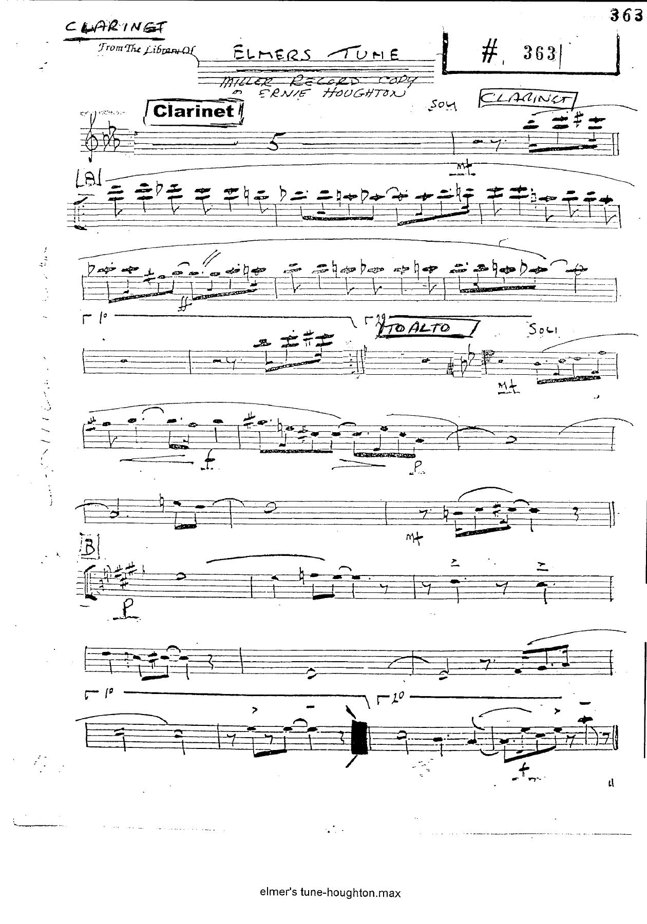 Elmer's Tune (E,Houghton) G.Miller Mp3 — sheet music preview