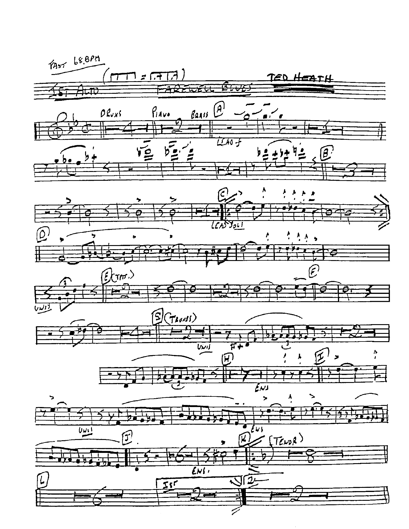 Farewell Blues — sheet music preview