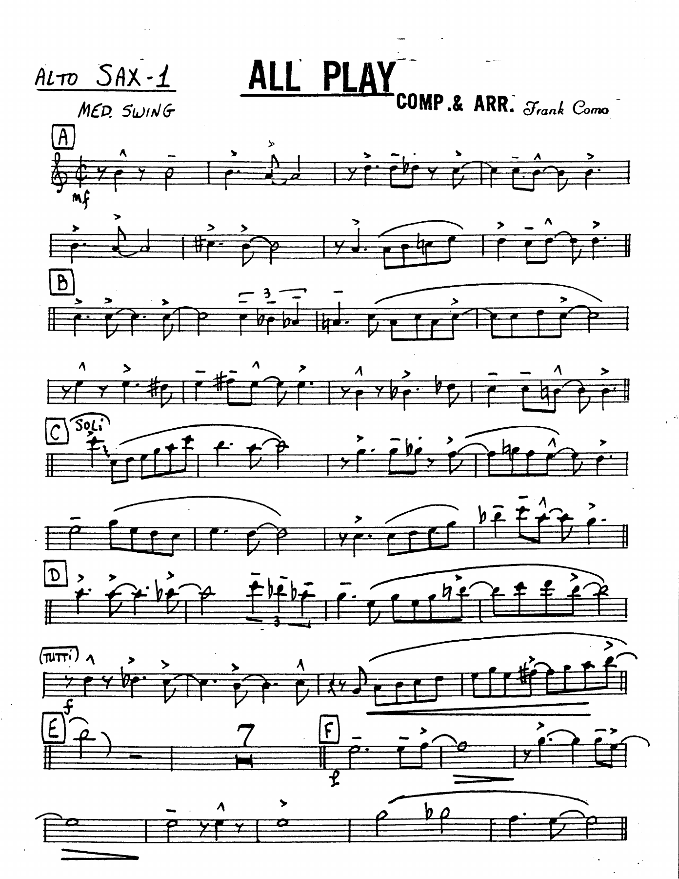 All Play — sheet music preview