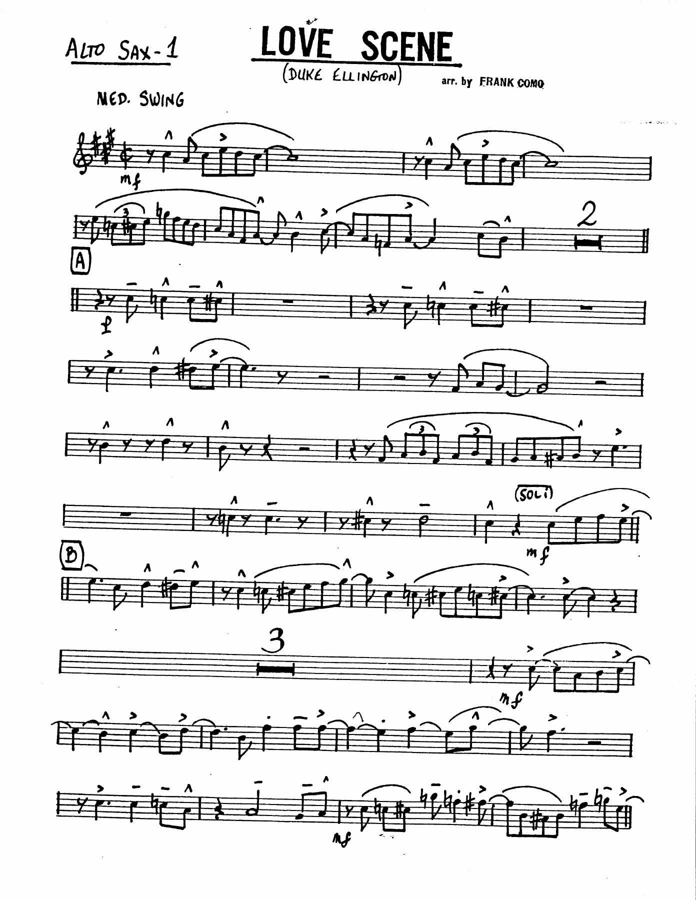 Love Scene (F.Como) D.Ellington — sheet music preview