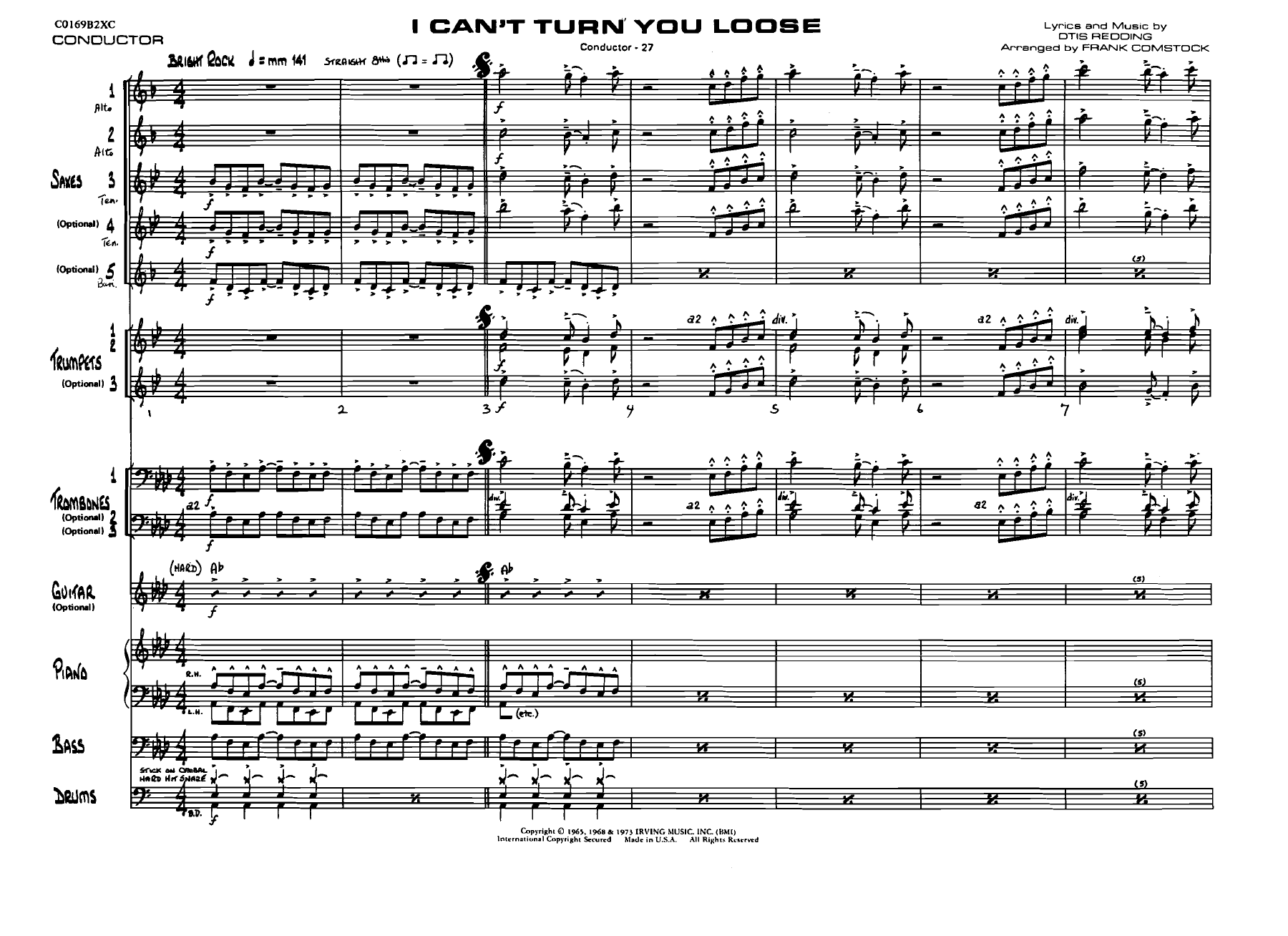 I Can't Turn You Loose — sheet music preview