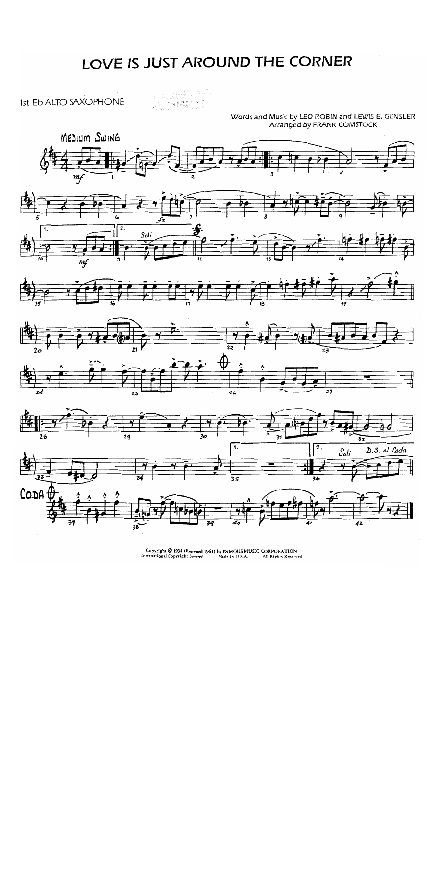 Love Is Just Around The Corner (F.Comstock) mising pno p2 — sheet music preview