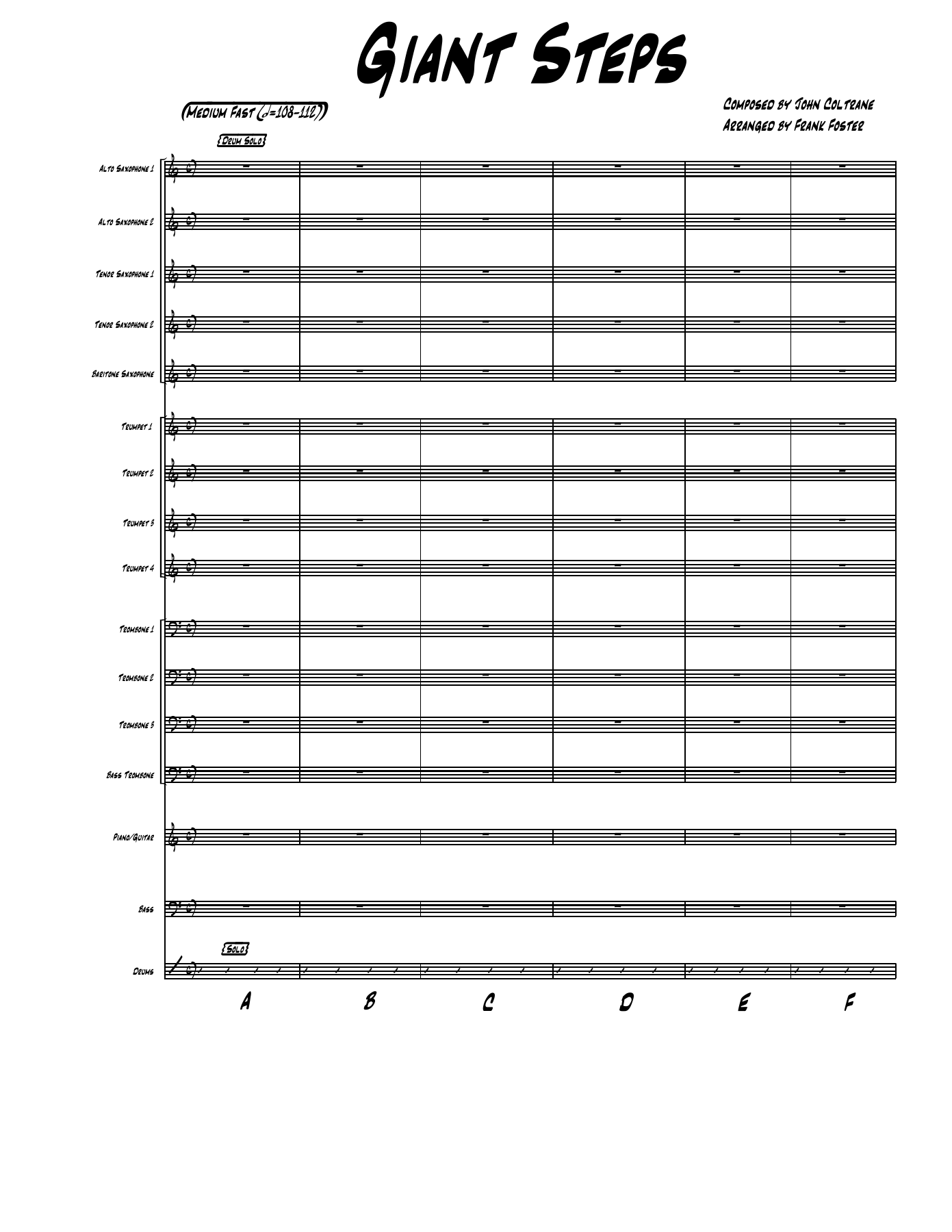 Giant Step — sheet music preview
